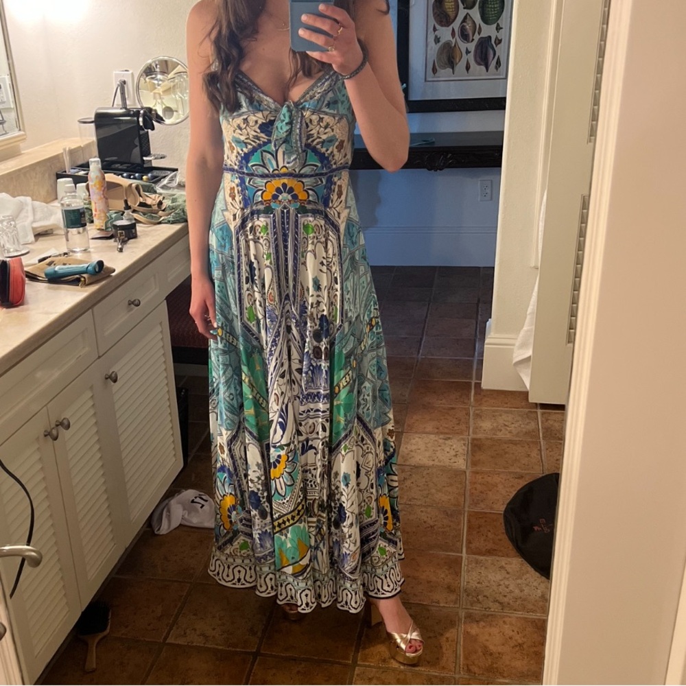 Camilla Maxi Dress With Tie Front - Picture 6 of 6